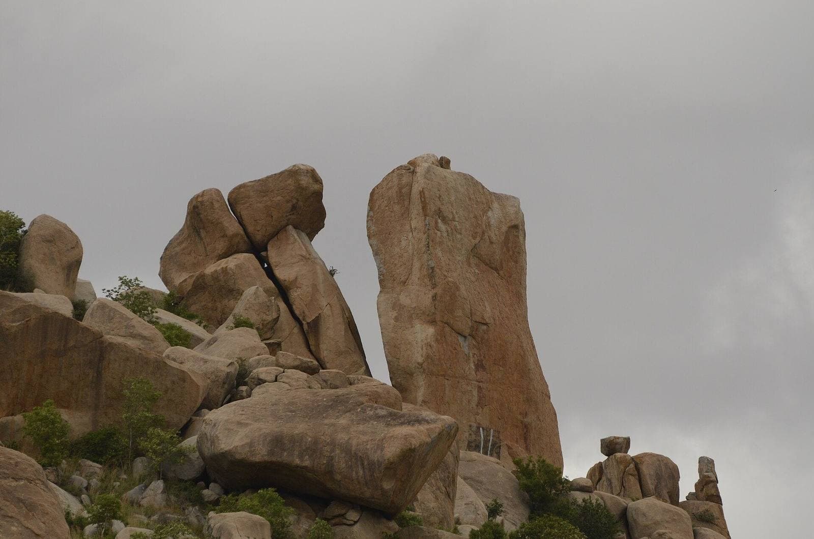 Large granite boulders on a hillside near Chittoor