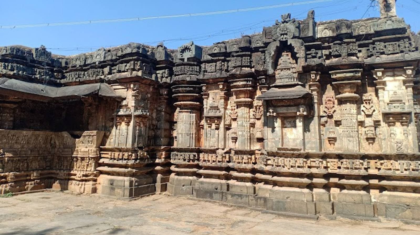 The carved stone Trikuteshwara Temple, Gadag
