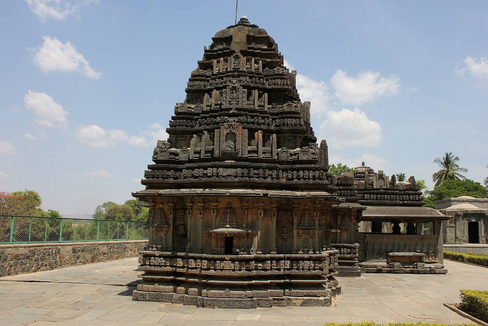 A carved stone temple in Haveri district