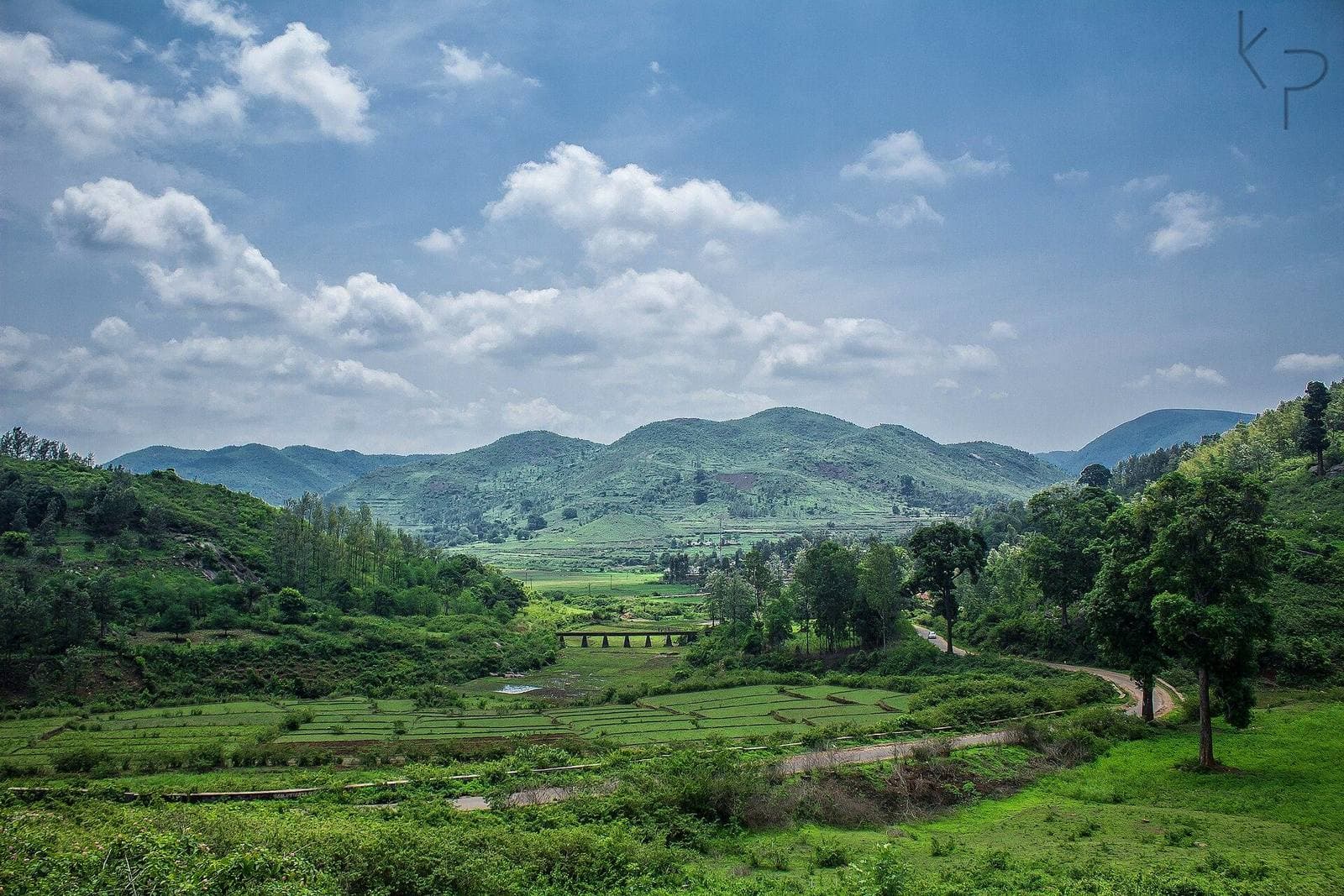 Green valleys and hills of the Eastern Ghats near Paderu