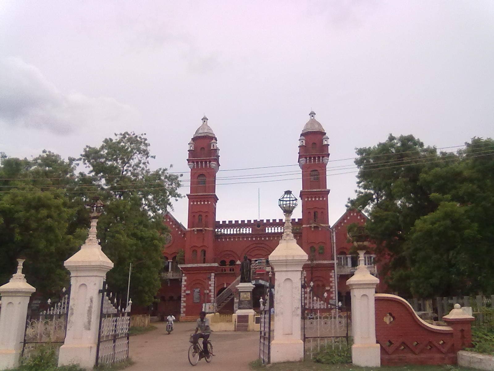 The red public office building in Pudukkottai