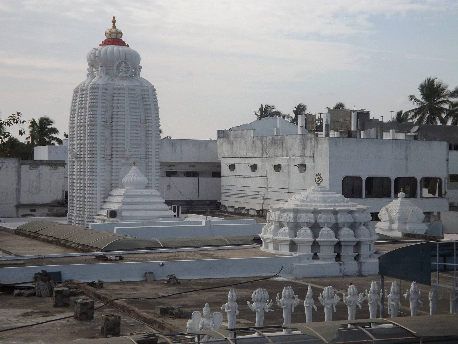 White temple towers in Srikakulam district