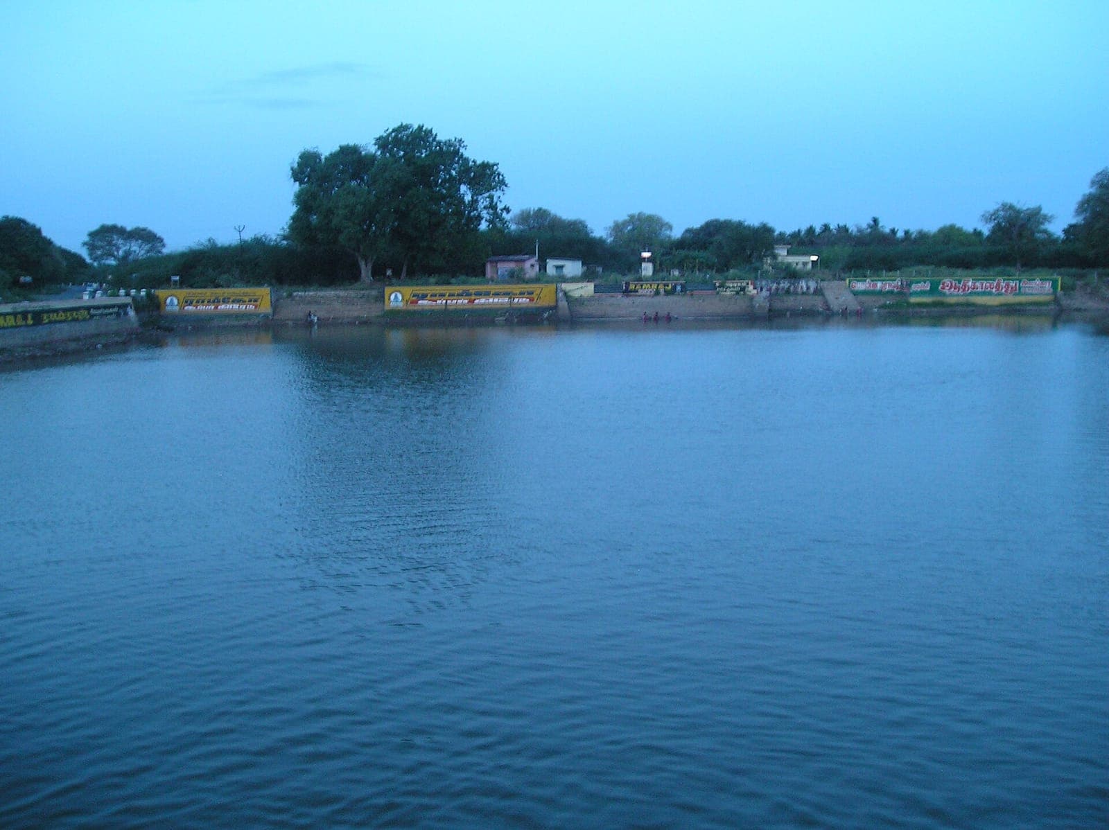 The temple tank at Thirukoshtiyur at dusk