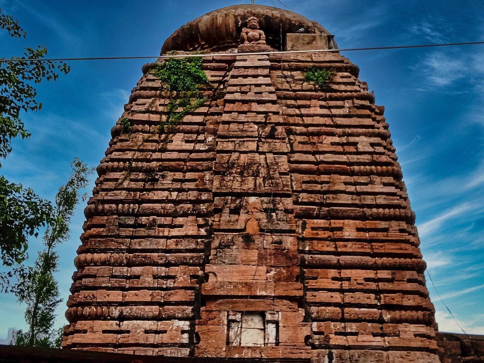 An old brick temple tower in Vizianagaram district