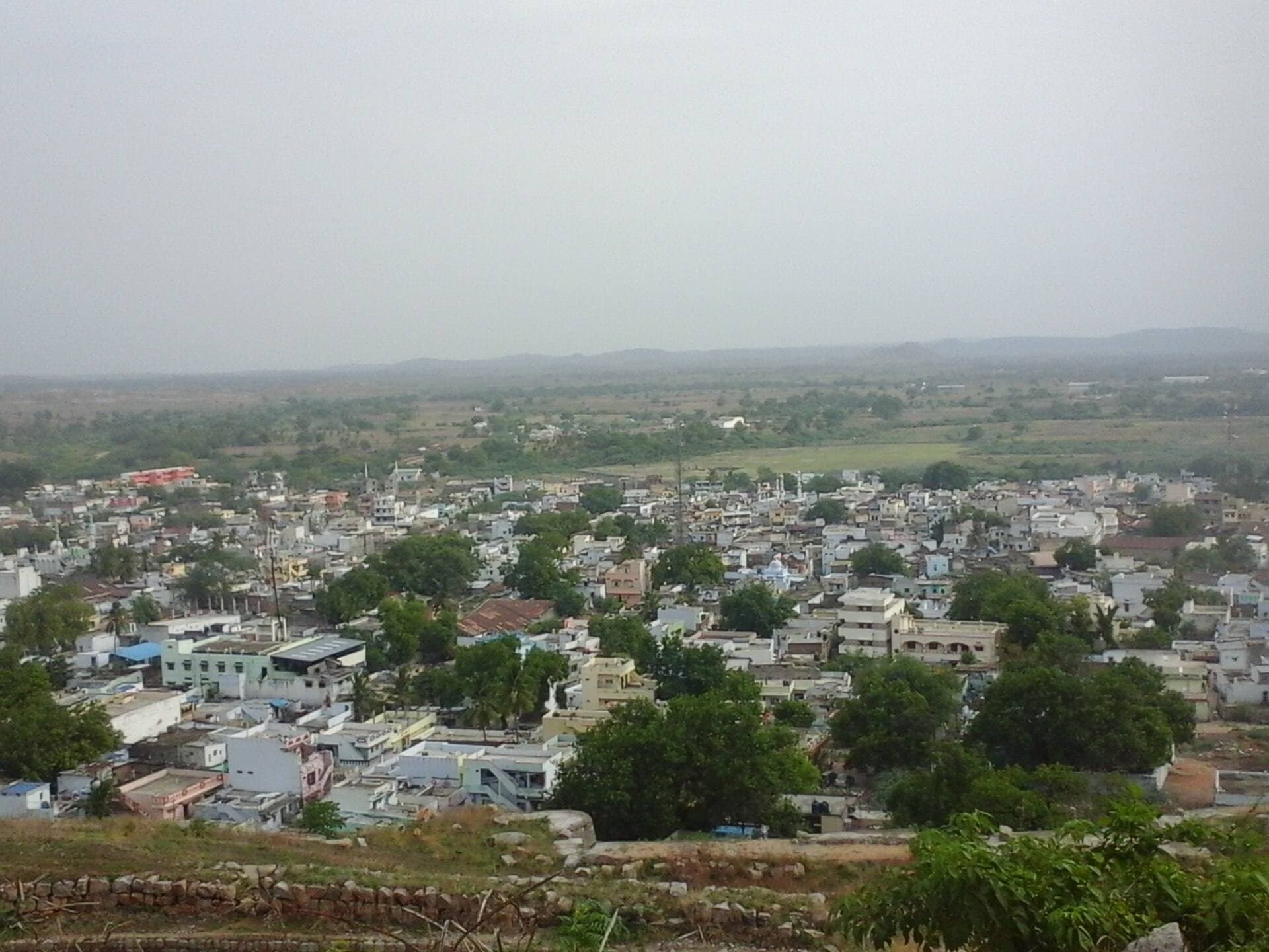 Yadgir town seen from the fort hill